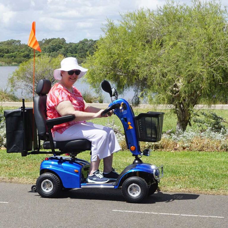 Lady on Mobility Scooters